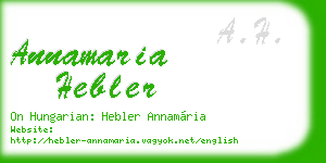 annamaria hebler business card